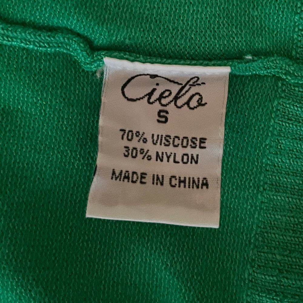 {Cielo} Open Front Cardigan Sweater in Green - Womens Small - NWT - Picture 9 of 11